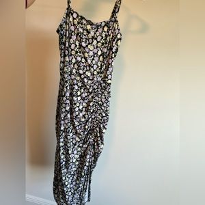 Dress with purple and white flowers